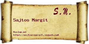 Sajtos Margit névjegykártya