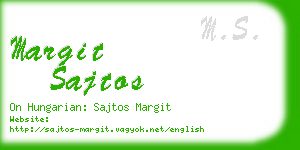 margit sajtos business card